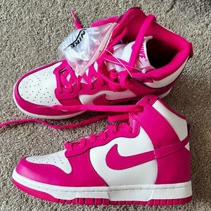 NWOB Pink Nike Dunk High